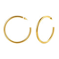 Gold Plated Open Hoop Earrings for Women – 25/42/63mm Hoop Earrings SPOT EH-196G 25mm