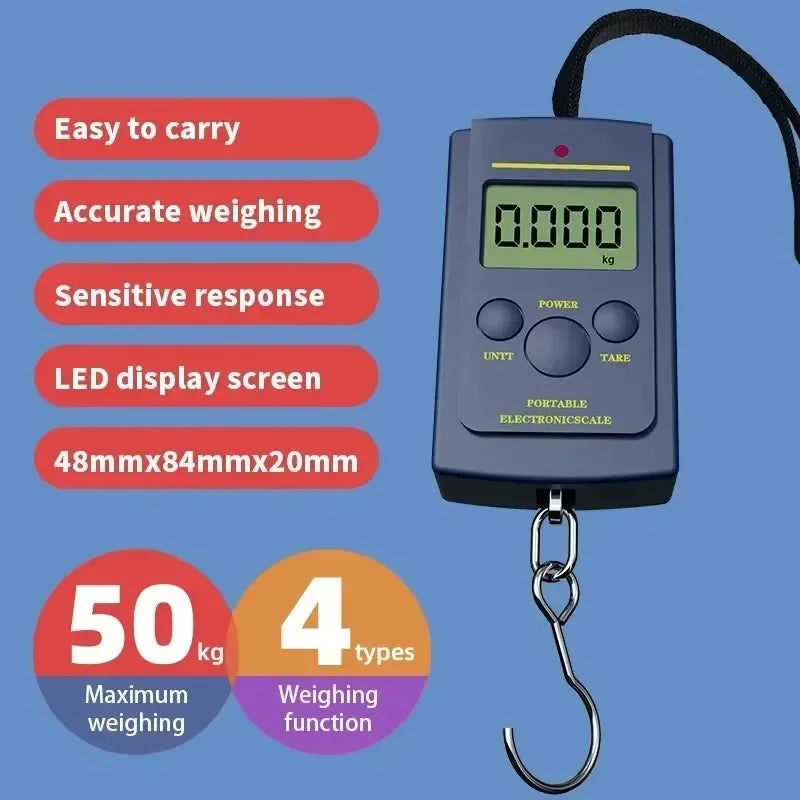 40kg Portable Digital Hanging Scale – Fishing, Luggage & Travel Digital Hanging Scale SPOT
