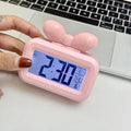 HUXUAN Bowknot LED Digital Alarm Clock – Night Light & Thermometer Digital Alarm Clock SPOT Pink