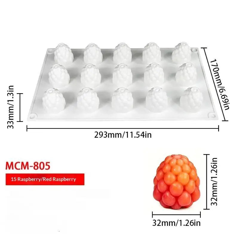 3D Strawberry Raspberry Silicone Baking Mold – Mousse & Cake Silicone Baking Mold SPOT A2