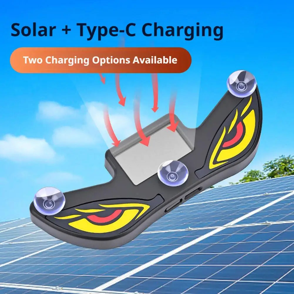 Solar RGB Car Atmosphere Lamp – Devil Eye Warning Light Car Atmosphere Lamp SPOT