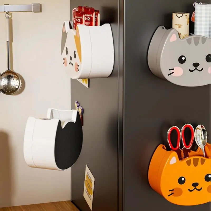 Magnetic Wall Storage Box – Cute Cat Fridge Organizer BPA-Free Magnetic Storage Box SPOT