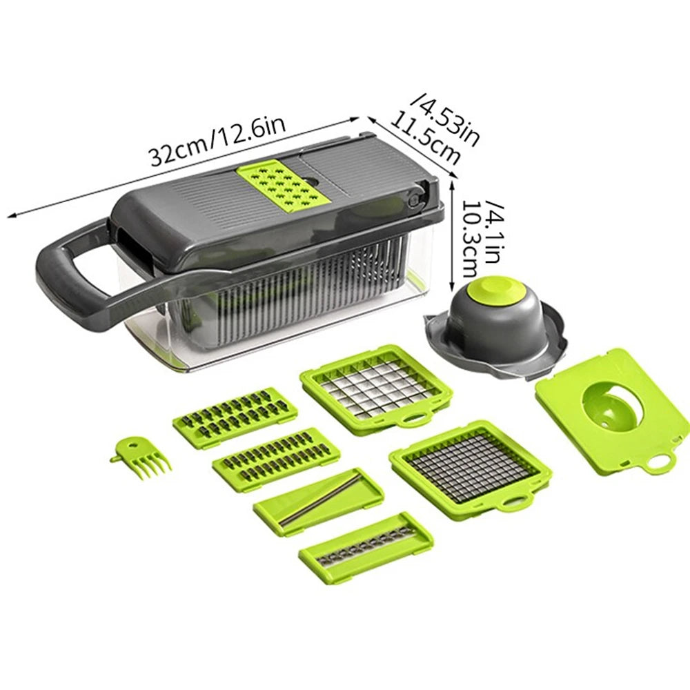 12/16-Pc Multifunctional Vegetable Slicer & Grater Set Vegetable Slicer Set SPOT