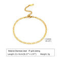 Gold Plated Dainty Layered Anklet – Waterproof Stainless Steel Gold Plated Anklet SPOT JC-101G