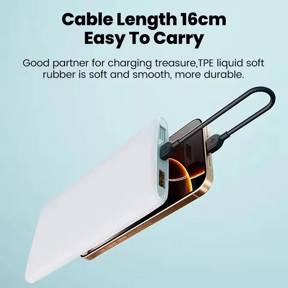 17cm USB-C to USB-C Keychain Cable – 60W Fast Charging USB-C Charging Cable SPOT