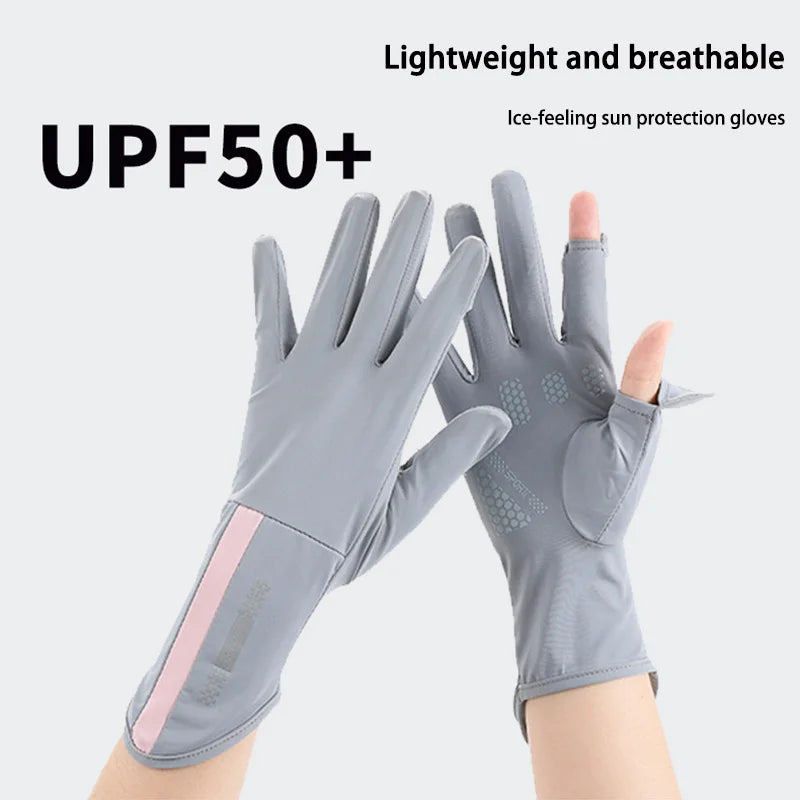 UV Ice Silk Driving Gloves – Touchscreen & Anti-Slip Sun Protection UV Driving Gloves SPOT