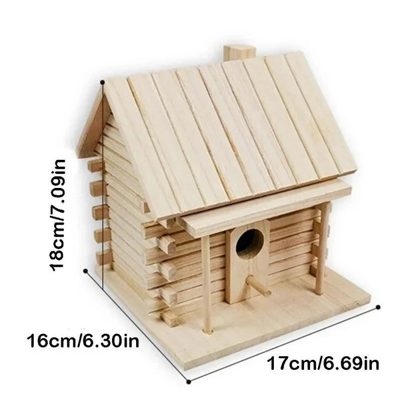 Wooden Hanging Bird House – Outdoor Nesting Box & Garden Decor Hanging Bird House SPOT