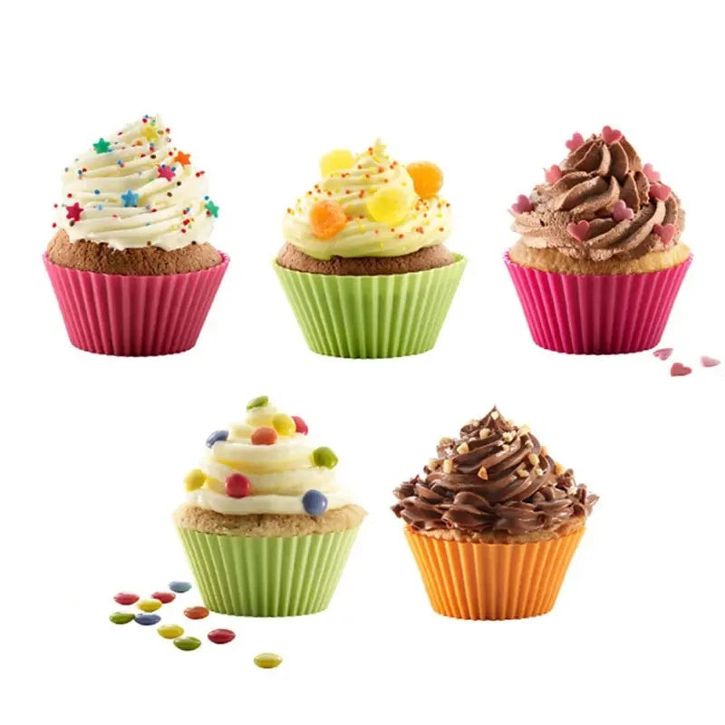 Silicone Cupcake Molds – Reusable Non-Stick Muffin Baking Cups Silicone Baking Molds SPOT