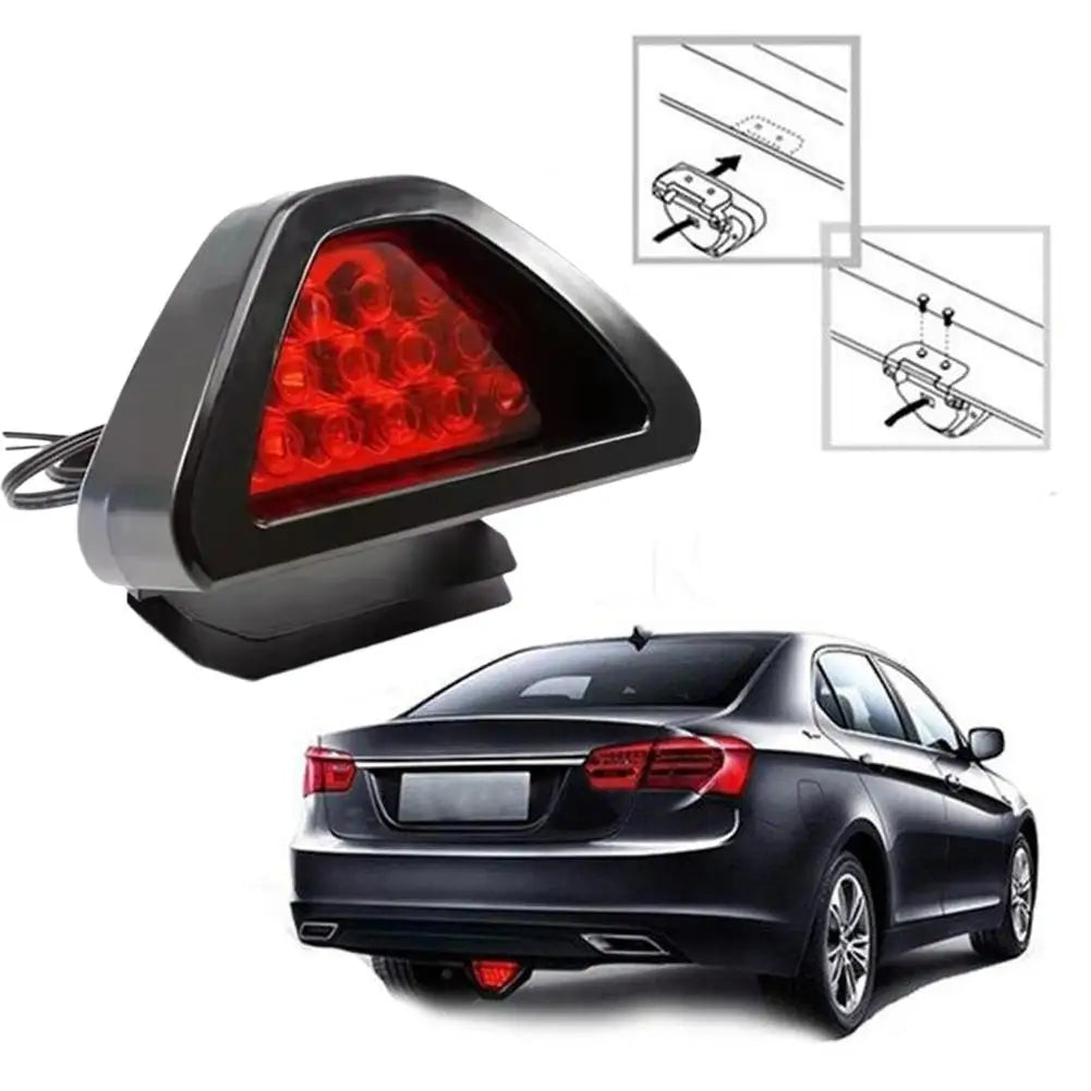 F1 Style Triangle LED Brake Light 12V – Car & Motorcycle LED Brake Light SPOT