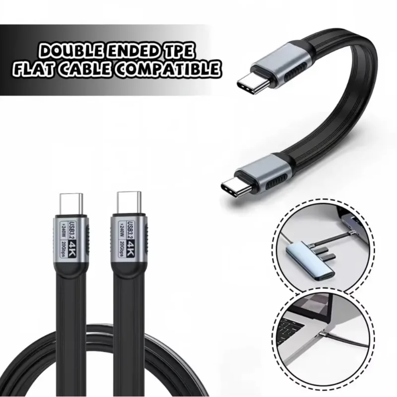 USB-C to USB-C Cable 240W PD | 20Gbps | 4K@60Hz | TB5 USB-C Cable SPOT