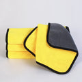 5-Pack Dual-Sided Coral Fleece Cleaning Cloths | Lint-Free Cleaning Cloths Set SPOT Yellow