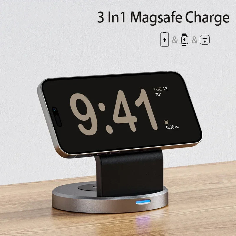 VIKEFON 3-in-1 MagSafe Wireless Charging Station – iPhone iWatch Wireless Charging Station SPOT