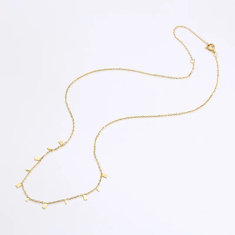 Boho Gold Multilayer Necklace – Geometric Pendants Stainless Steel Multilayer Chain Necklace SPOT