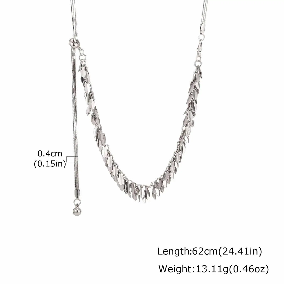 Tassel Wheat Leaf Sequins Choker Necklace – Snake Chain Choker Necklace SPOT