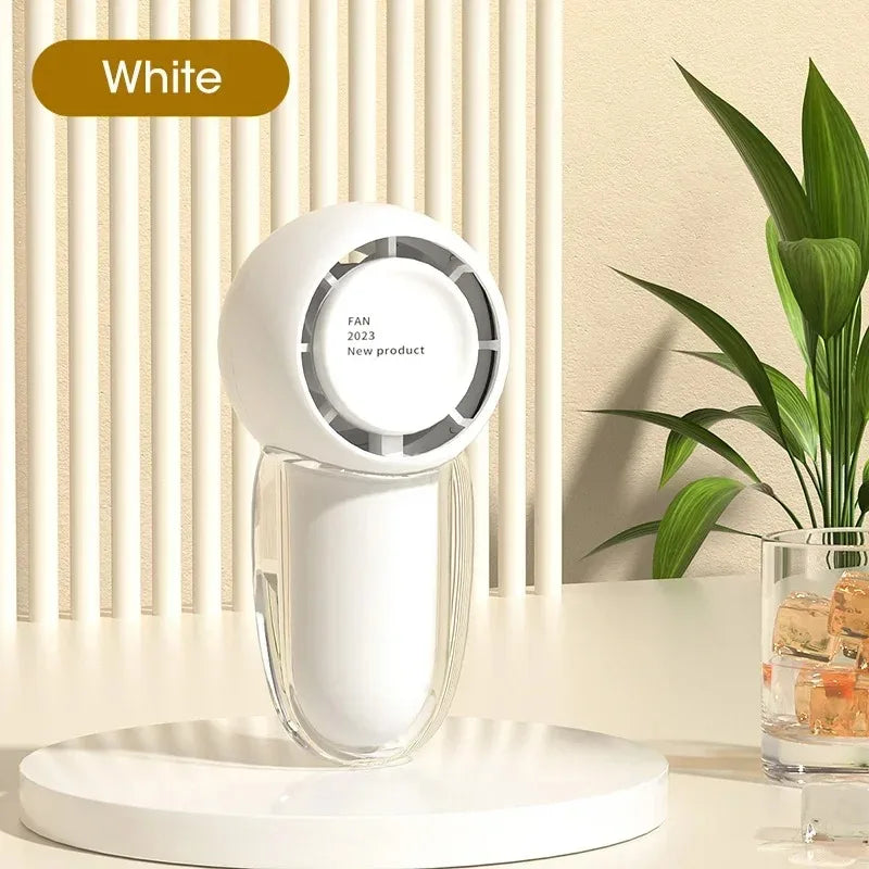 USB Rechargeable Portable Fan – 3-Speed Quiet Cooling Portable USB Fan SPOT White USB Type-C