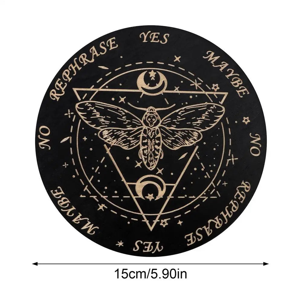 Star Pendulum Dowsing Board – Wood Divination & Meditation Plate Divination Board SPOT b