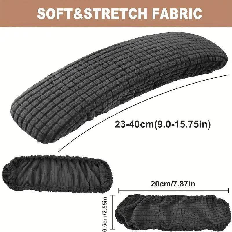 Stretch Chair Armrest Covers 1 Pair – Soft Polyester Universal Fit Chair Armrest Covers SPOT