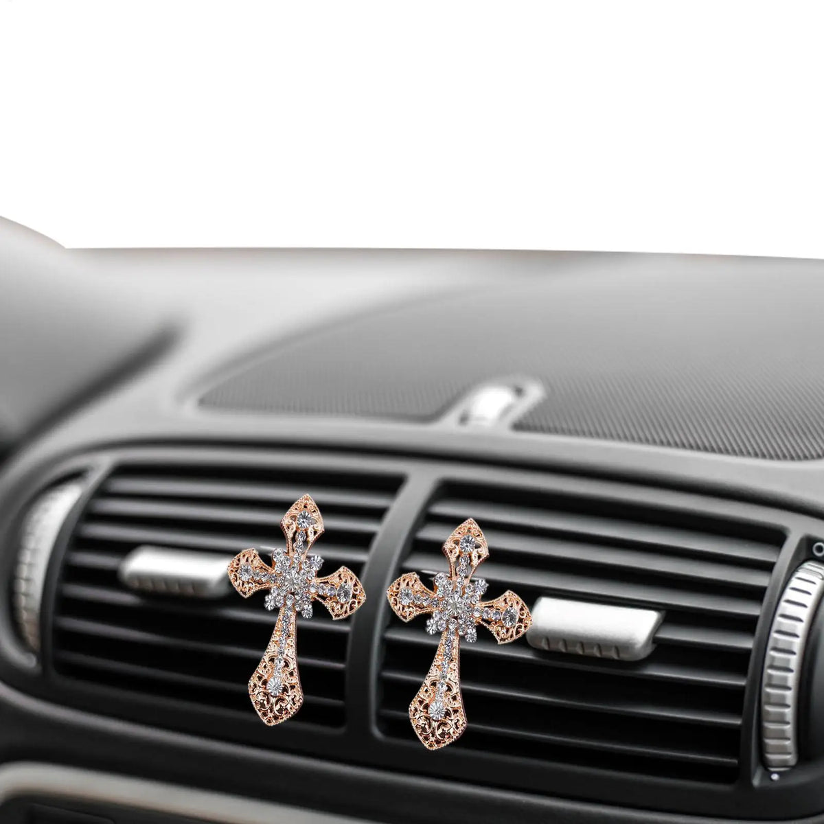 Rhinestone Cross Car Vent Air Freshener Clip | Bling Decor Car Vent Clip SPOT