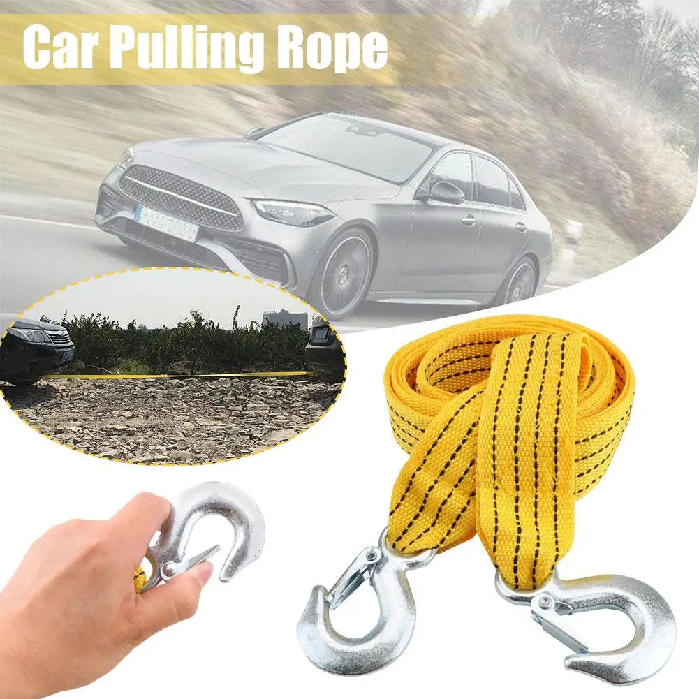 3-Ton Tow Strap with Steel Hooks – Off-Road & Emergency Recovery Tow Strap SPOT