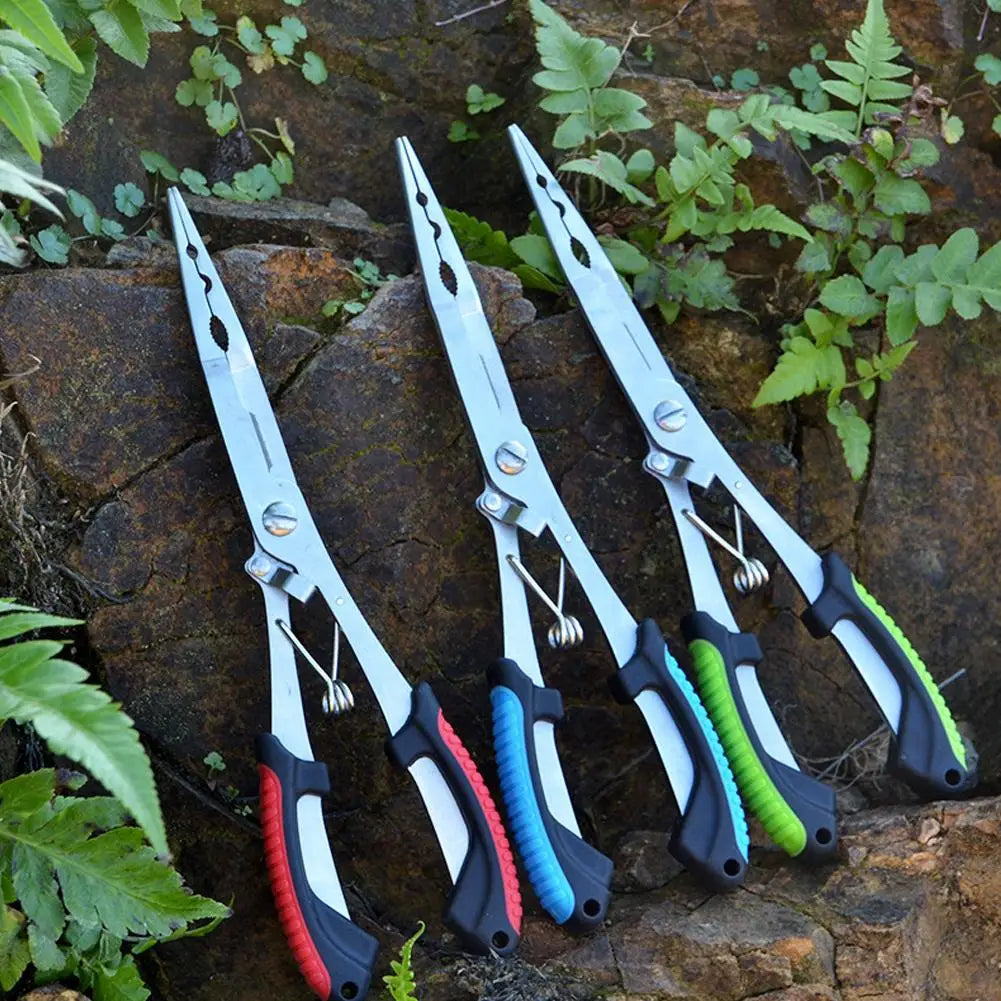 Long Nose Stainless Steel Fishing Pliers – Hook Remover & Line Cutter Fishing Pliers SPOT