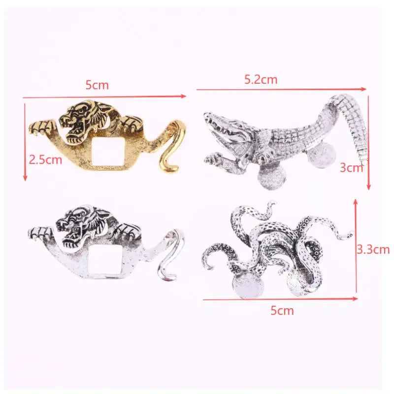 Zinc Alloy Vintage Animal Engraved Men's Suit Lapel Pin Men's Lapel Pin SPOT