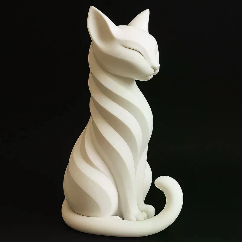 Striped Cat Figurine – Indoor/Outdoor Home Décor Sculpture Cat Figurine SPOT
