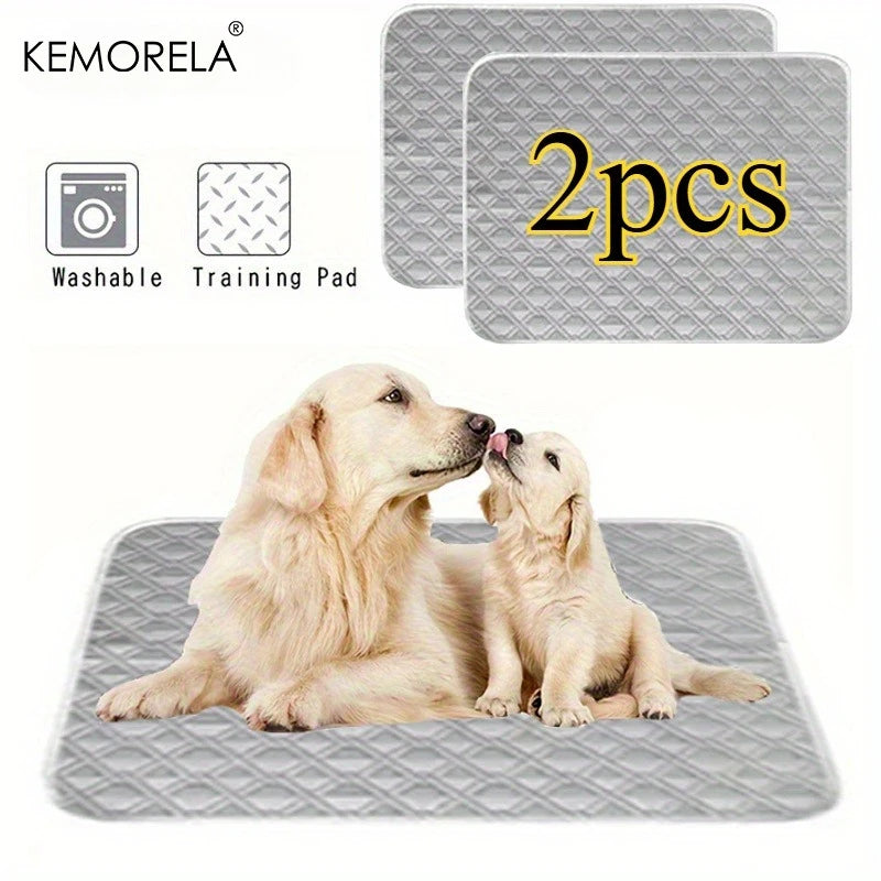 2-Pack Washable Puppy Training Pads – Reusable & Leak-Proof Pet Training Pads SPOT Gray 70X90cm