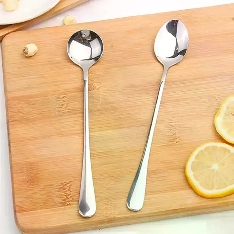 Stainless Steel Long Handle Spoon – Coffee, Ice Cream & Dining Flatware Spoon SPOT
