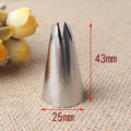 6-Tooth Stainless Steel Cake Piping Nozzle – Basketweave Tip Cake Decorating Tip SPOT 1pc
