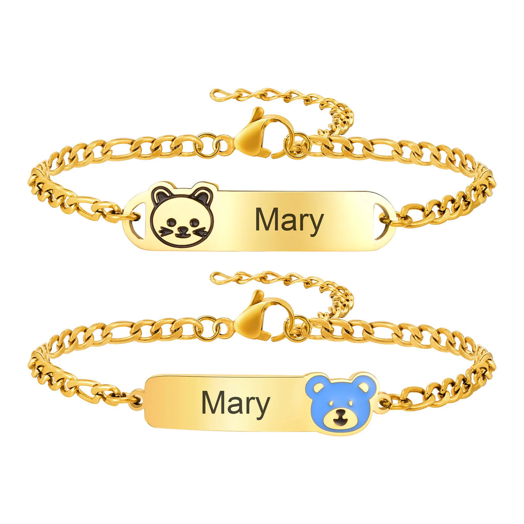 Personalized Baby Name Bar ID Bracelet – Free Engraving Personalized ID Bracelet SPOT