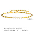 Meaeguet Gold Link Chain Bracelet – Stackable Stainless Steel Chain Link Bracelet SPOT BR-1619G-2