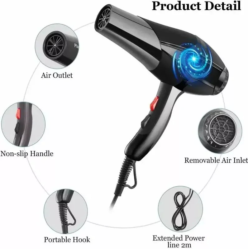 DUTRIEUX Ionic Hair Dryer 1200W – 3 Settings, Travel Ready Ionic Hair Dryer SPOT