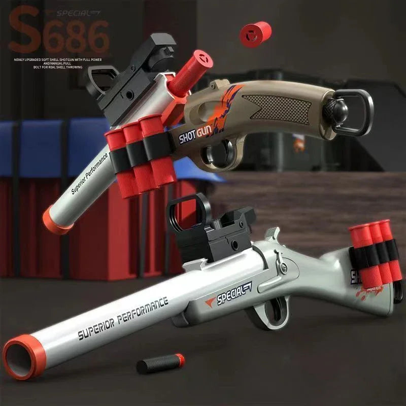 Mini S686 Shell Ejecting Soft Bullet Toy Gun | Ages 14+ Soft Bullet Toy Gun SPOT