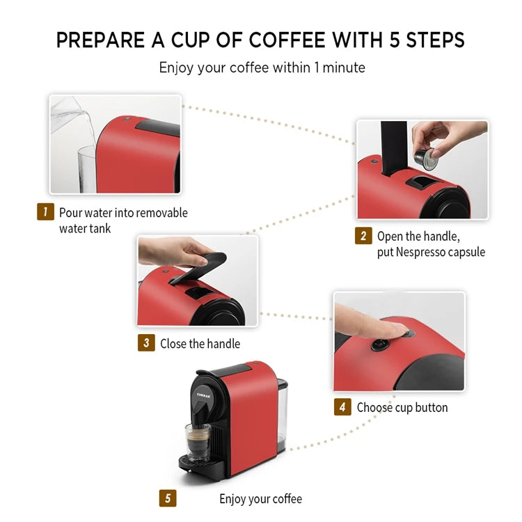 Capsule Espresso Machine 20 Bar 700ml – Dual Brew Sizes Capsule Espresso Machine SPOT