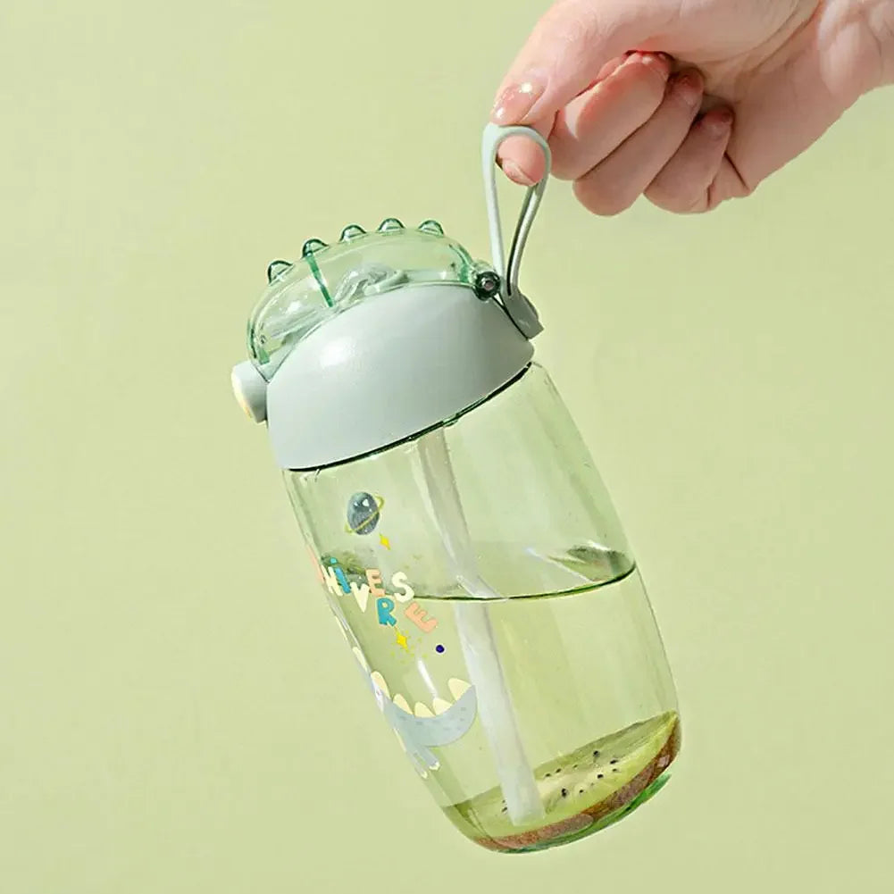 Kids Cartoon Dinosaur Water Bottle 500ml – Straw Sippy Cup Kids Sippy Cup SPOT