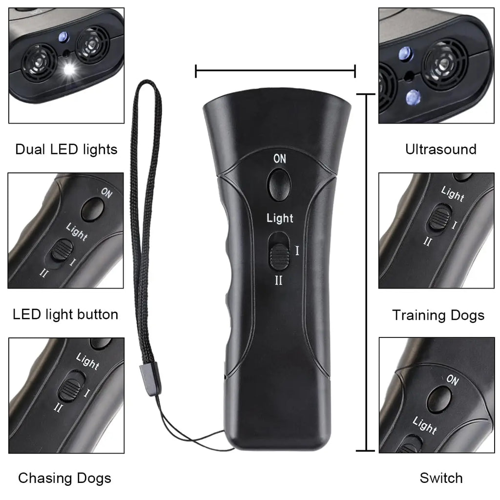 Ultrasonic Dog Bark Control Device with LED Light | Pet Trainer Dog Bark Trainer SPOT