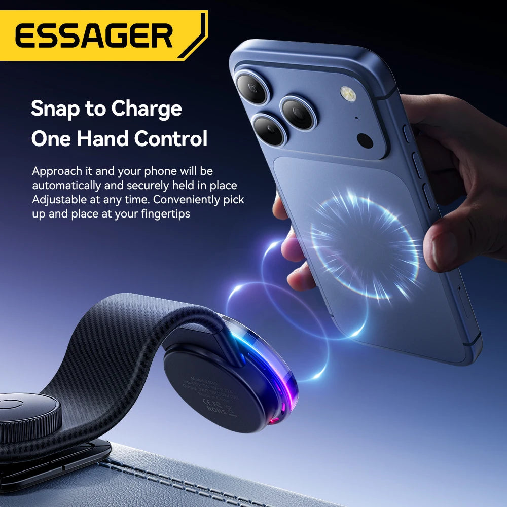 Essager 360° Magnetic Car Phone Holder – 15W Wireless Charger Magnetic Car Phone Mount SPOT