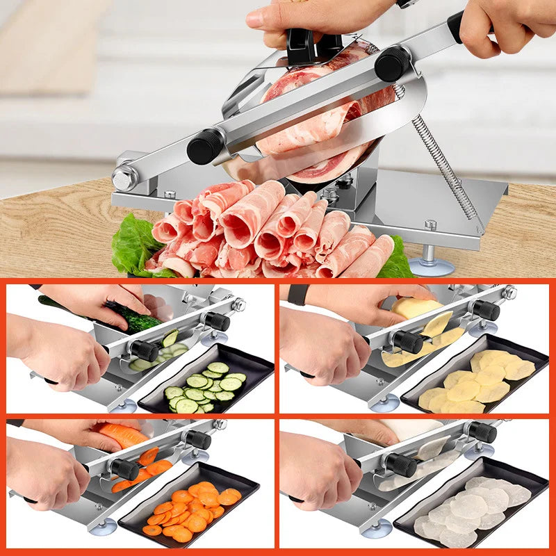 DUTRIEUX Manual Meat Slicer – Adjustable 0.3–15mm Thickness Manual Meat Slicer SPOT