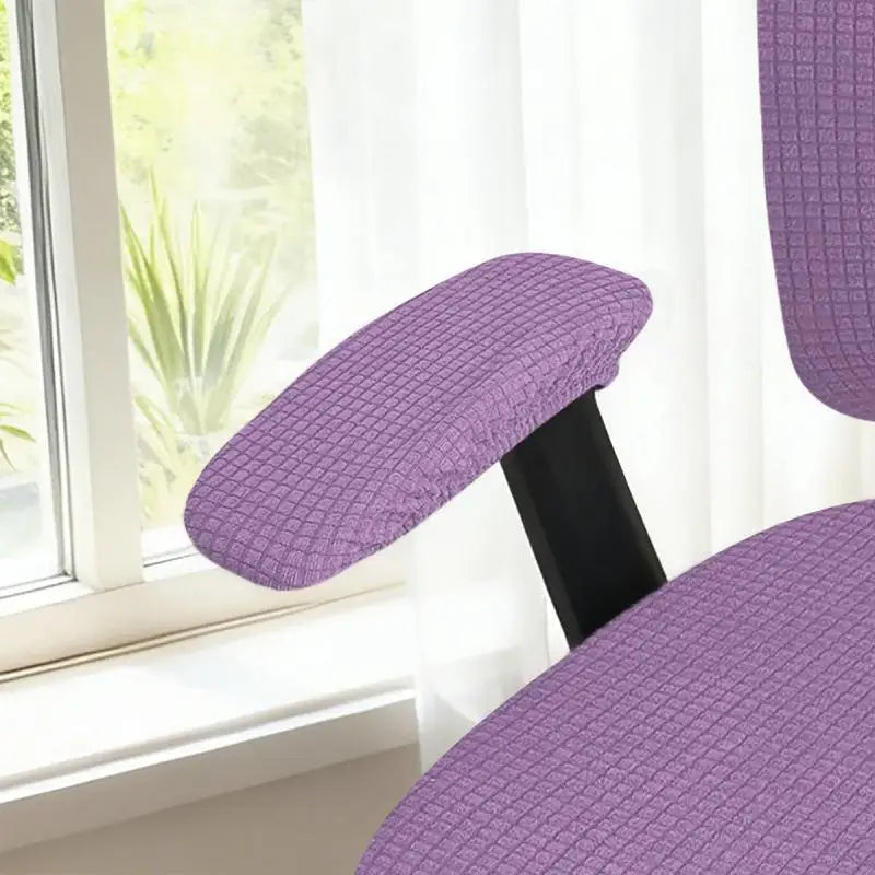Stretch Chair Armrest Covers 1 Pair – Soft Polyester Universal Fit Chair Armrest Covers SPOT Purple