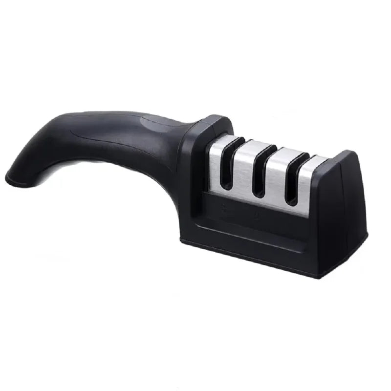 3/4-Stage Hand-Held Kitchen Knife Sharpener – Stainless Steel Knife Sharpener SPOT 1pc black M