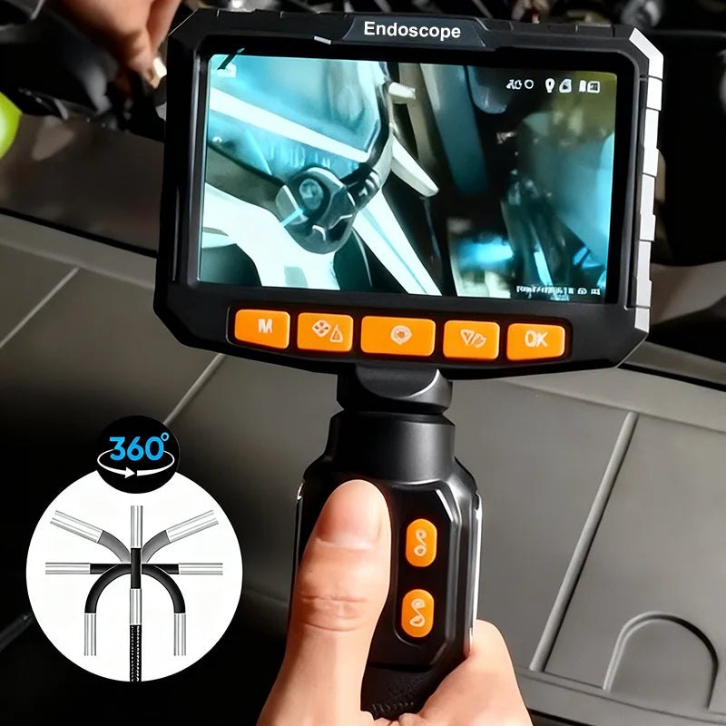 360° Articulating Borescope 1080P 6mm – 4.3" LCD Inspection Camera Borescope Inspection Camera SPOT