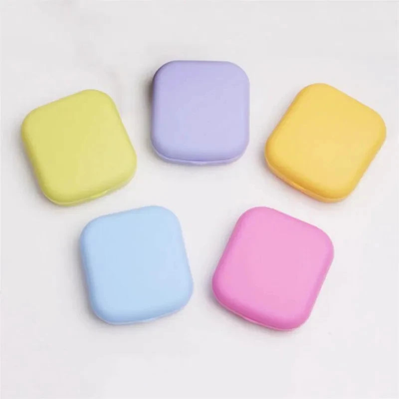 Mini Square Contact Lens Case with Mirror – Travel Kit Contact Lens Case SPOT