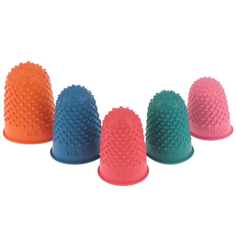 5-Pack Rubber Thimbles – Multi-Size Fingertip Guards for Sewing Sewing Thimble Set SPOT