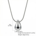 Water Droplet Pendant Necklace – Stainless Steel | Women's Gift Pendant Necklace SPOT NC-2844S