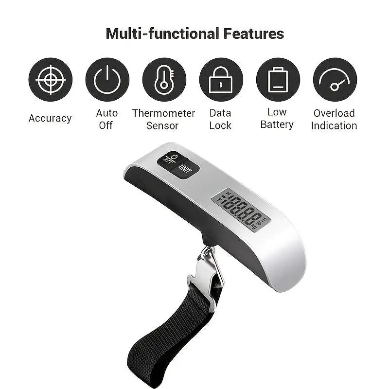 Digital Luggage Scale 110lb/50kg – LCD Hanging Travel Scale Luggage Scale SPOT