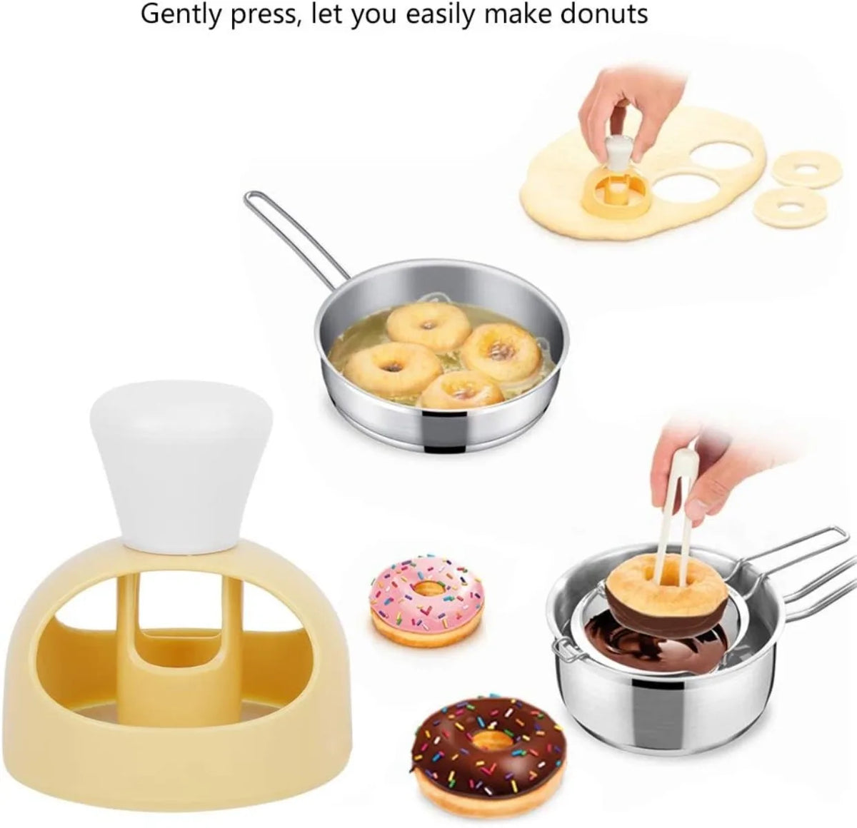 Donut Cutter & Mold Set – Non-Stick Reusable Doughnut Baking Tool Donut Baking Mold SPOT