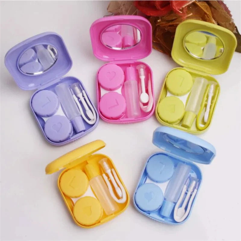 Mini Square Contact Lens Case with Mirror – Travel Kit Contact Lens Case SPOT