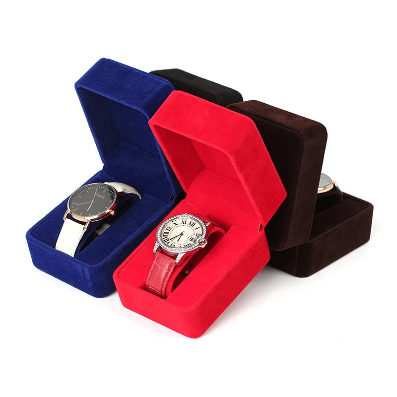 Velvet Watch Box – Flannel Storage Case for Watches & Jewelry Watch Storage Box SPOT