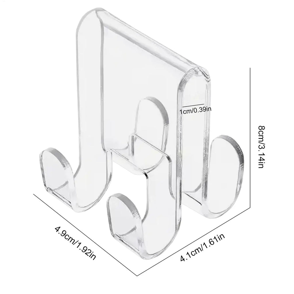 Acrylic Shower Door Hook – Tool-Free Over Glass Door Hanger Shower Door Hook SPOT