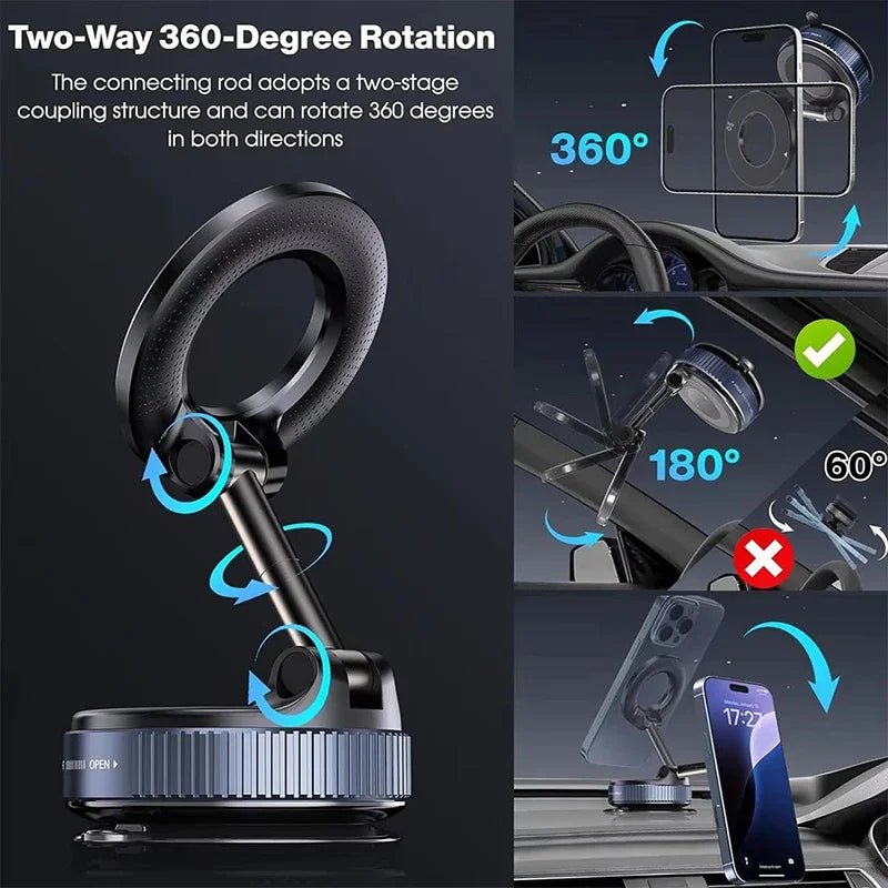 360° Magnetic Car Phone Holder – Foldable Windshield Mount Car Phone Mount SPOT